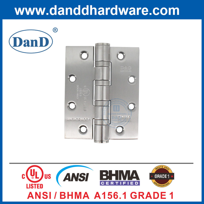 ANSI BHMA Grau 1 Pesava a aço inoxidável Porta à prova de fogo Hinges-DDSS001-Ansi-1-5x4x4.8