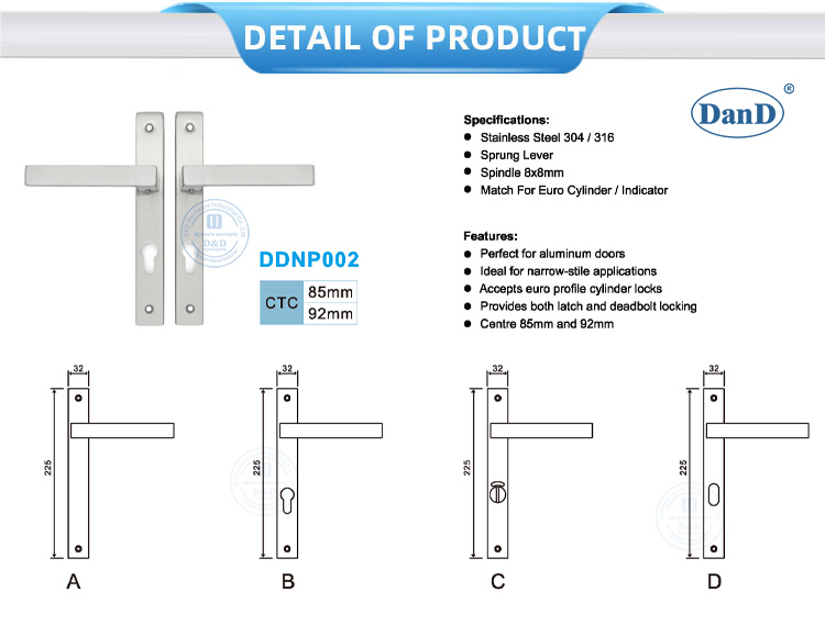 Ma&ccedil;aneta da porta estreita