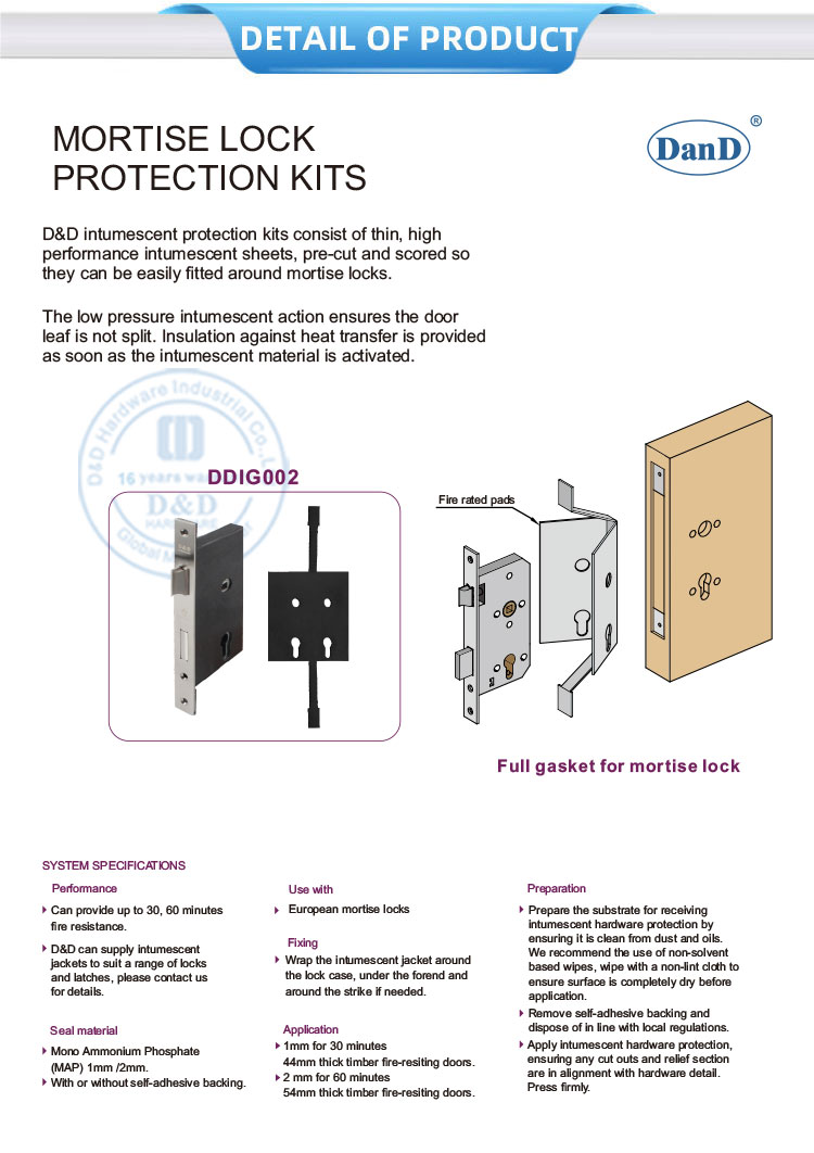 Kits de prote&ccedil;&atilde;o de bloqueio de mortise 