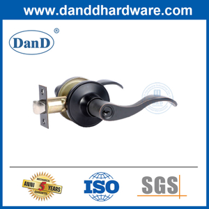 Segurança Lockset Matte Black Standard Duty Lever Lockset Hardware-DDLK024