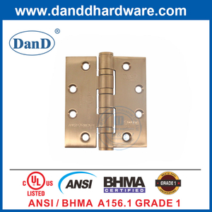 Ss de dobradiças de cetim de cetim Golden BHMA Grade 1 Classificação da porta classificada Hinge-DDSS001-Ansi-1-4.5x4x4.6