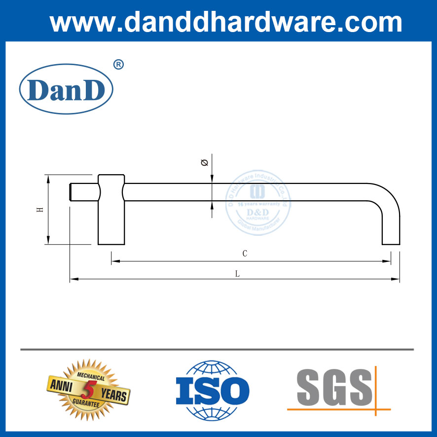 Armário de cozinha Hardware de aço inoxidável armário de banheiro Handles-DDFH028