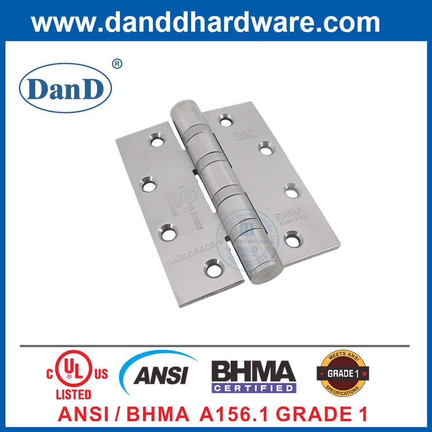 ANSI BHMA Grau 1 Pesava a aço inoxidável Porta à prova de fogo Hinges-DDSS001-Ansi-1-5x4x4.8