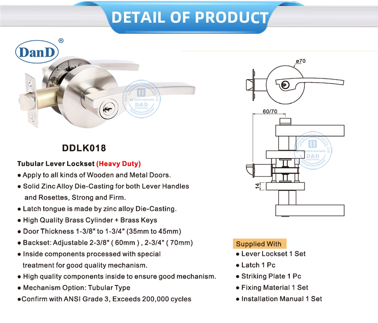 Conjunto de bloqueio de porta dupla