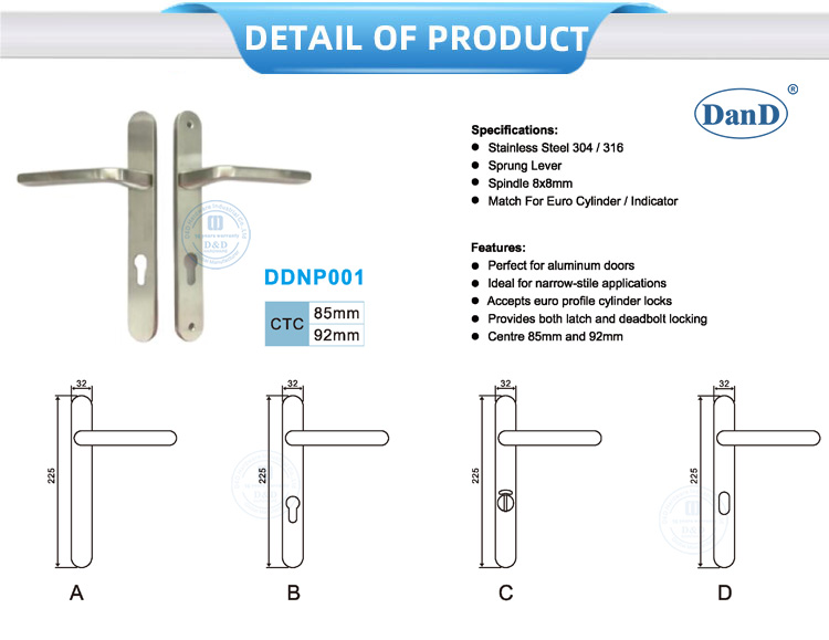 Ma&ccedil;aneta da porta estreita