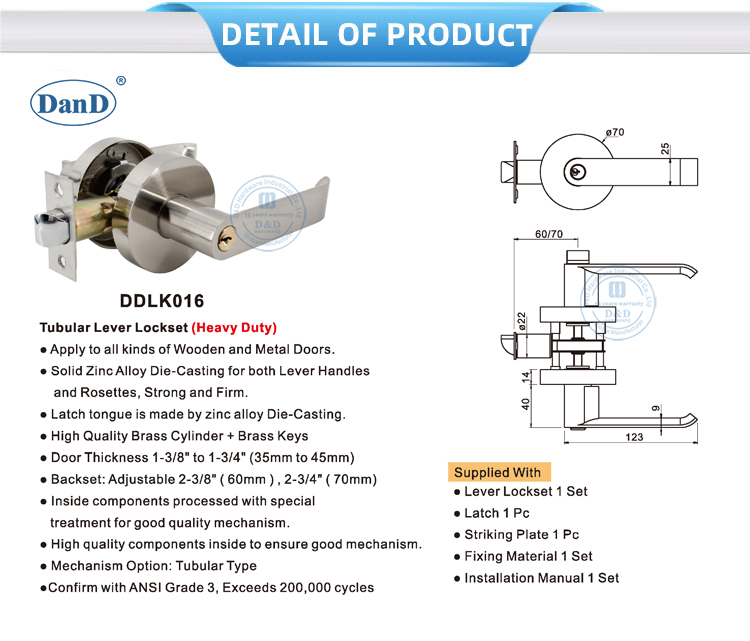 Conjunto de bloqueio de porta de madeira