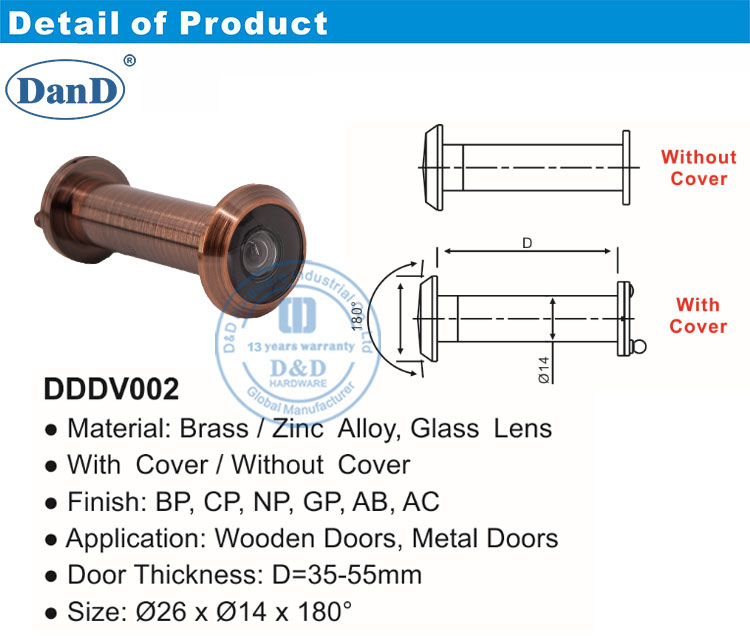 peefole de porta grande angular