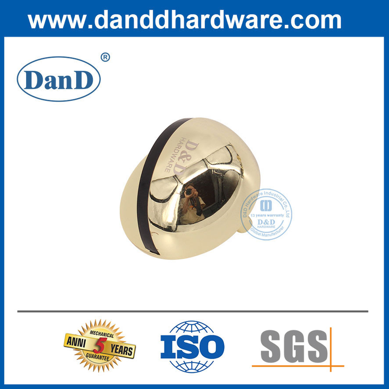 Porta de porta montada no chão Polise de bronze liga de zinco de madeira Stop-ddds004