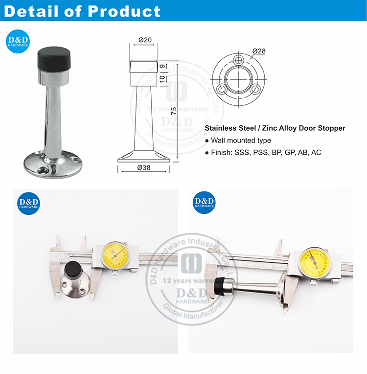 Parada da porta de n&iacute;quel de cetim