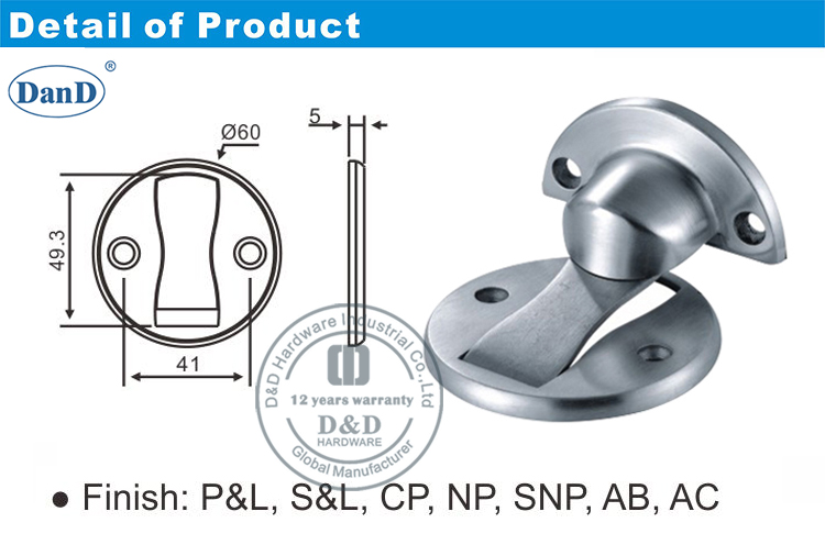 Porta escondida Stop-d e D Hardware