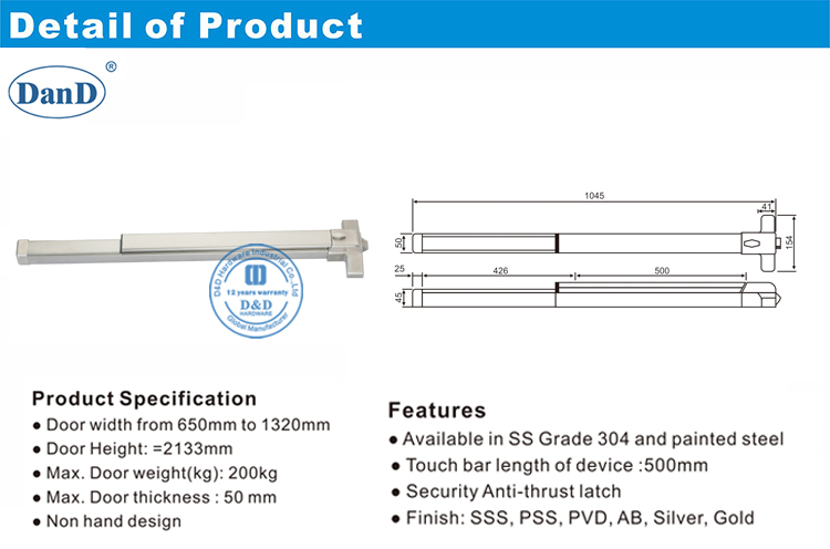 Hardware de sa&iacute;da vertical Device-D e D