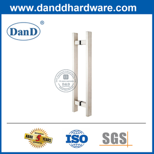 Grade 304 Squa Squa Side Dupla lateral Porta de vidro Pull Handle-DDPH016