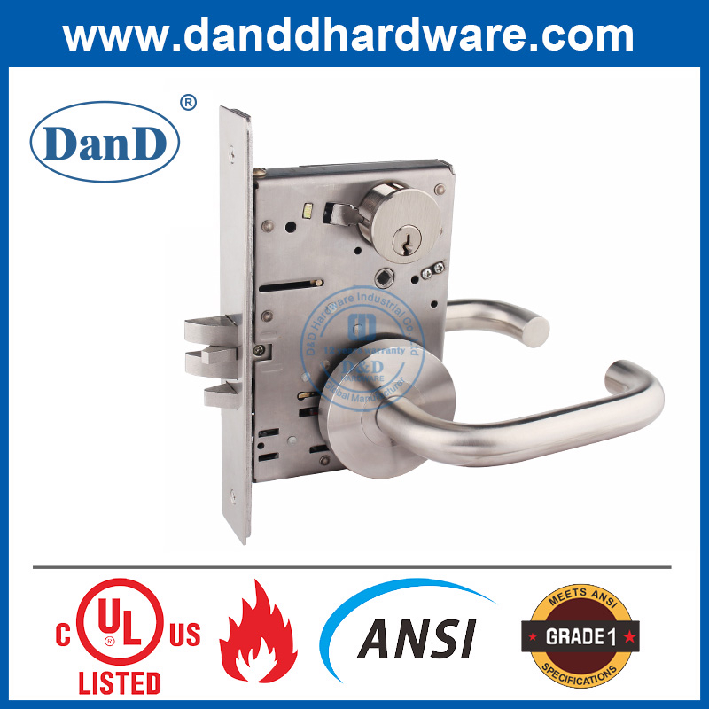 ANSI GRADE 1 Sus304 Lock de mortama aberta dupla para apartamento-ddal09