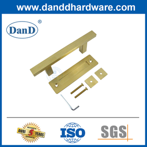 Cetim Brass Aço inoxidável de aço exterior celeiro deslizamento Hardware da porta deslizante Conjunto de hardware DDBD103