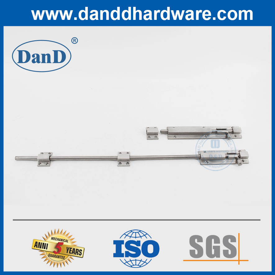 Parafuso de cano deslizante Aço inoxidável de 1000 mm de comprimento parafuso de parafuso de porta de comprimento DDDB036