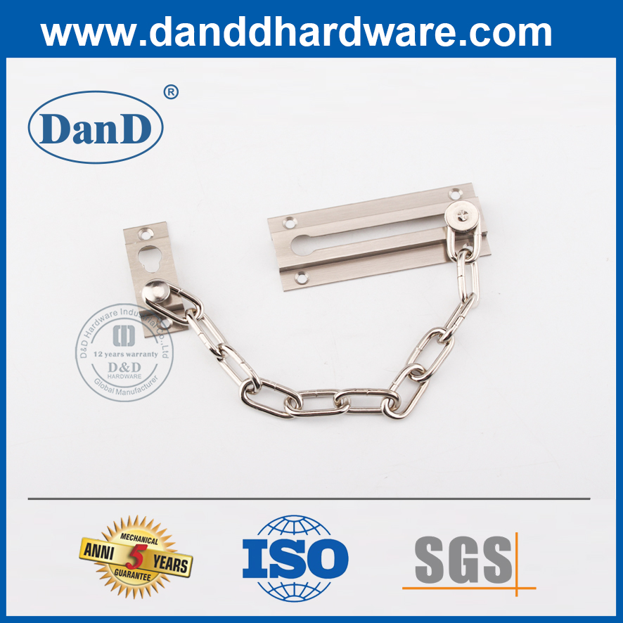 Cadeia de bronze da porta da porta da frente níquel para segurança-ddg005