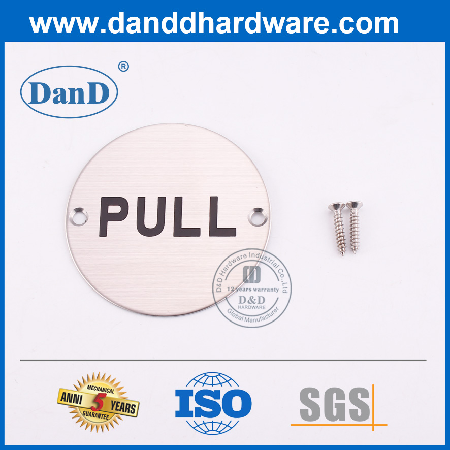 Melhor placa de aço inoxidável montada na placa de indicação da placa-ddsp009-A