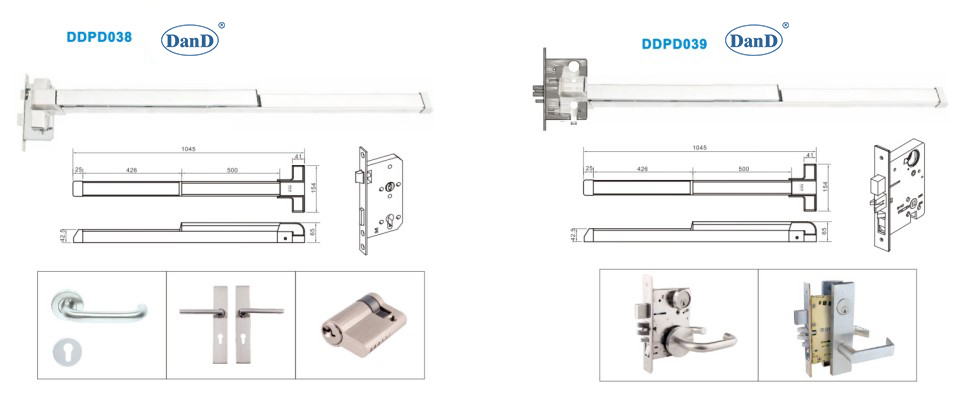 Barra de p&acirc;nico de mortise