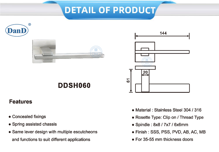 Ma&ccedil;aneta da porta quadrada