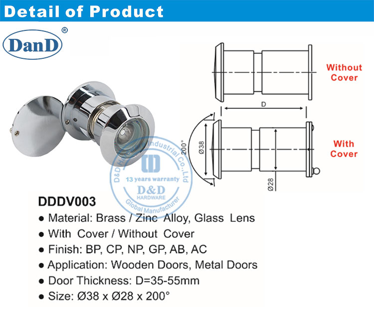 Visualizador de portas de seguran&ccedil;a Peephole