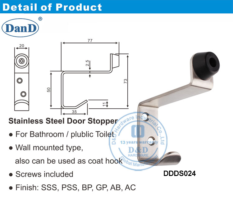 Tampa da porta com gancho de casaco
