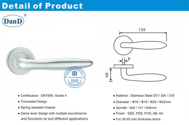 Hardware da porta ao ar livre-d e d