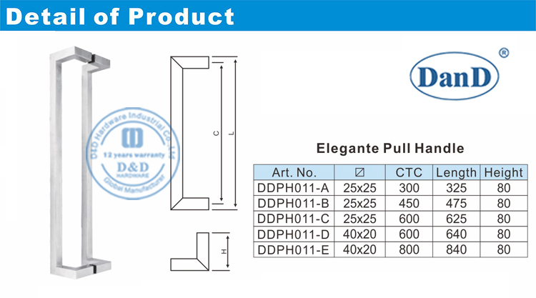 Porta de vidro Pull Handles-D <rbrbr> e <rbrbr> d <rbrbr> hardware