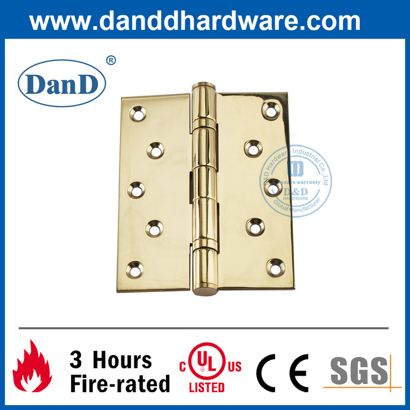 Aço inoxidável 304 Polida porta composta de Brass Fire Hinge-DDSS011b-5x4x3