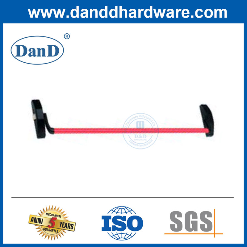 Barra de pânico da barra cruzada Dispositivos de saída de pânico único de aço em vermelho e preto color-ddpd034