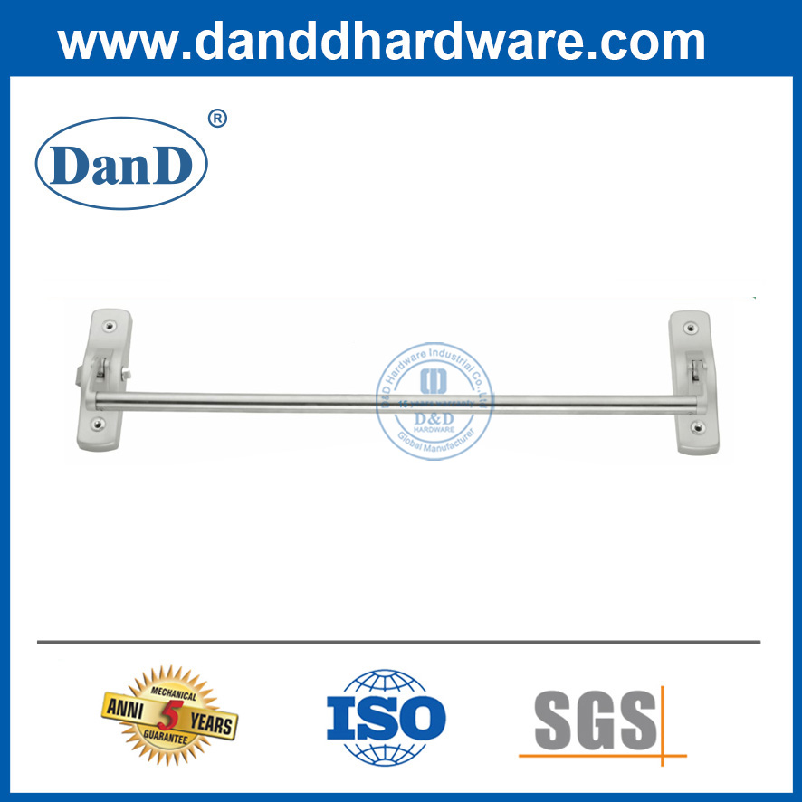 Dispositivo de saída de pânico da barra de aço inoxidável para porta dupla de porta dupla-ddpd009