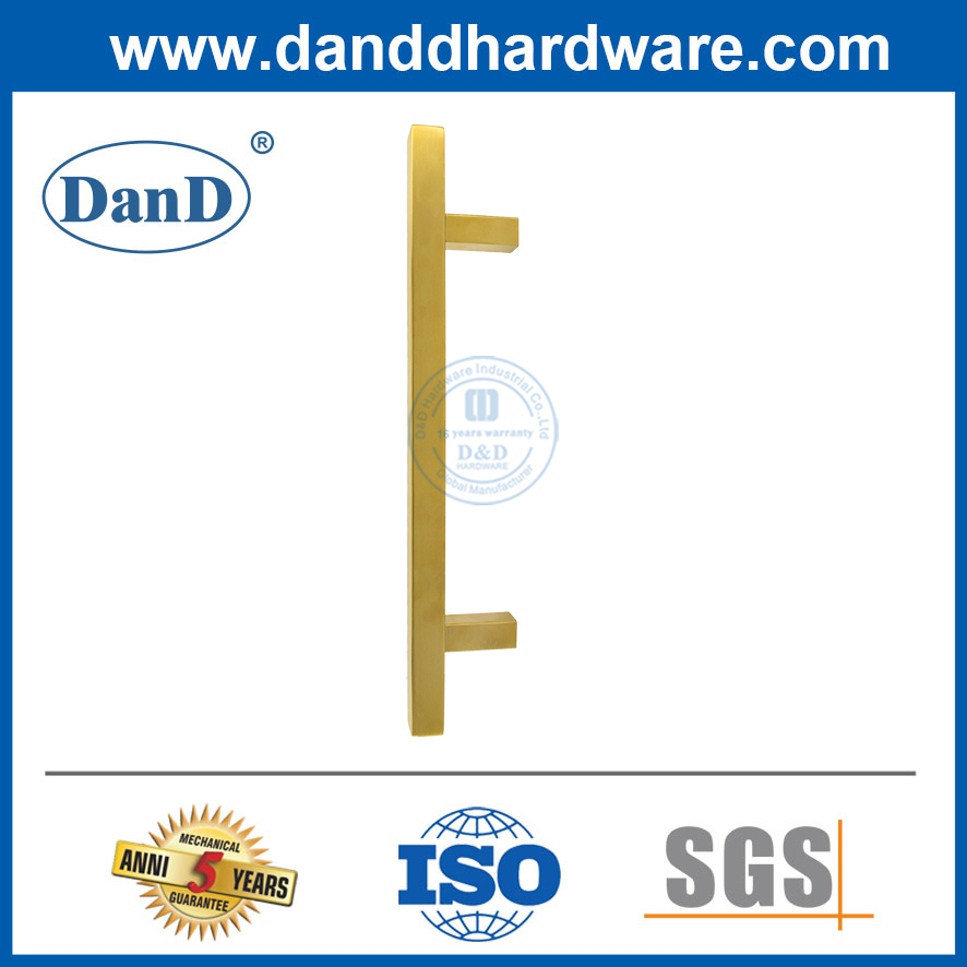 Alças de tração de porta de ouro da porta de aço inoxidável Tipos de maçaneta de porta de vidro Fabricantes-DDPH033