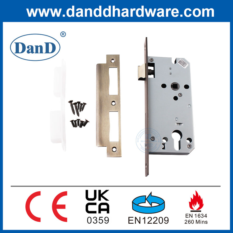 Segurança de alta qualidade Antigo Brass Europa Mortise Door Body Lock com CE EN12209-DDML009-5572