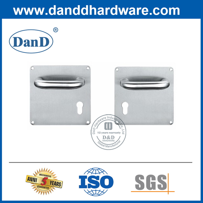 Alavanca de alavanca de tubo de tubo de forma U de aço inoxidável com placa quadrada-ddtp001