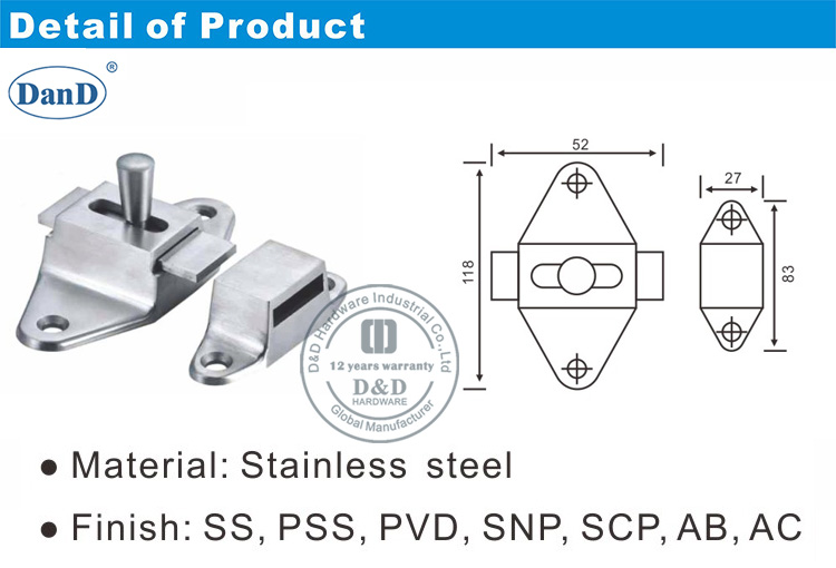 Bloqueio para hardware de porta-d e d pesado