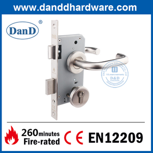 BS EN12209 Aço inoxidável 304 EURO Classificação da porta Mortise Lock-DDML009 