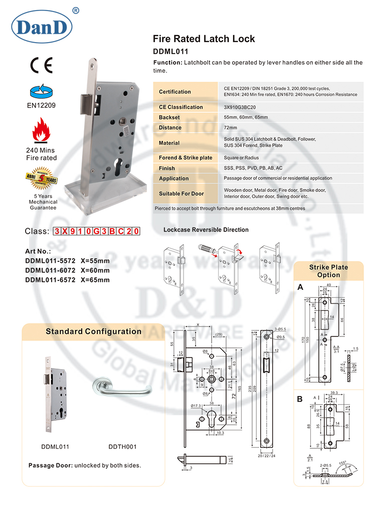 Melhor Latchbolt Dor Home-D e D Hardware