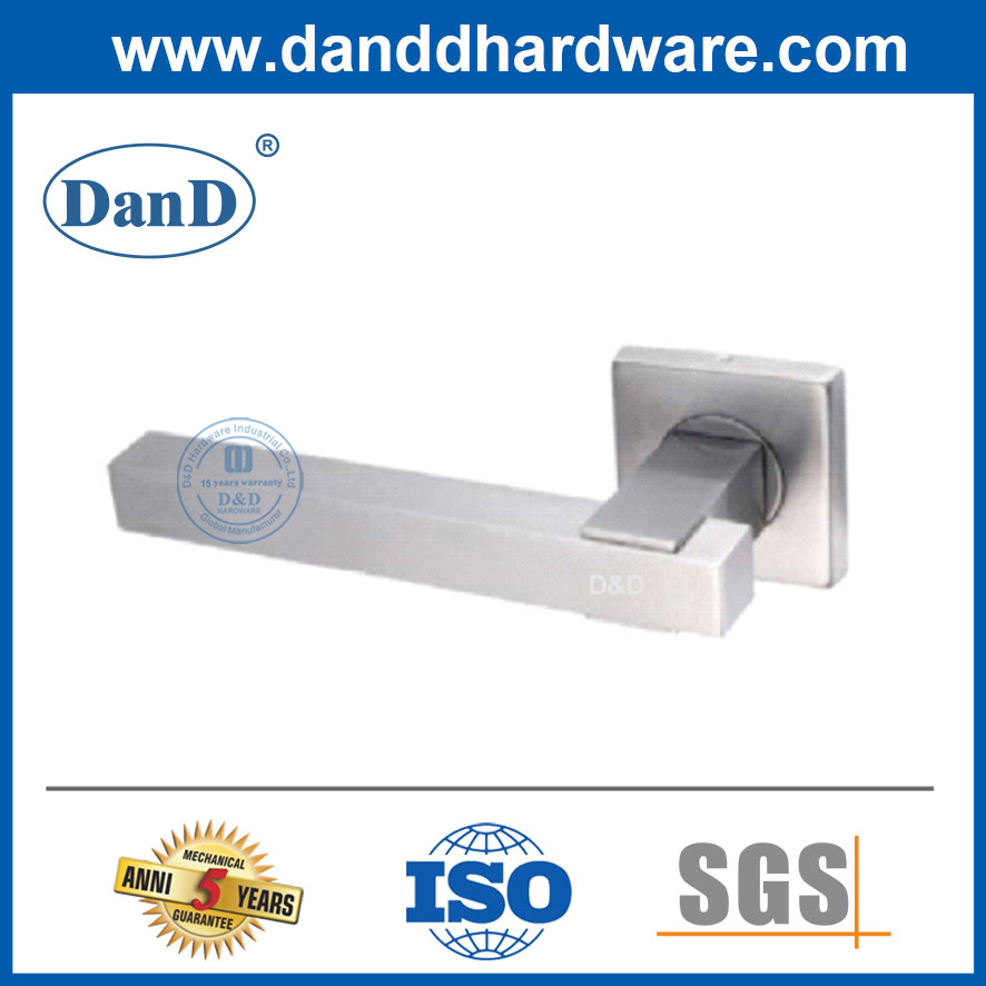 Tipos de maçanetas de portas comerciais alças quadradas de aço inoxidável para portas-ddth048