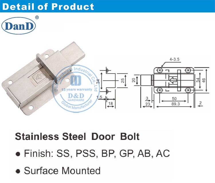 Parafuso da torre da porta