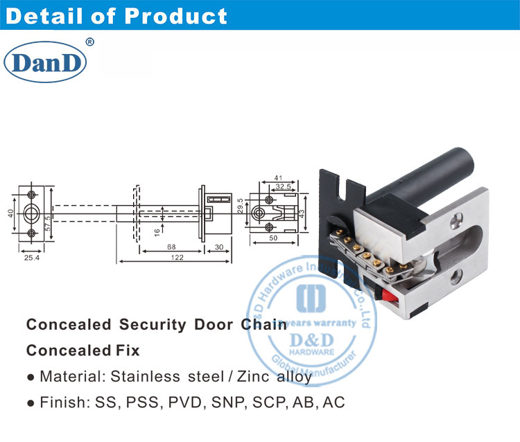 Trava de corrente na porta