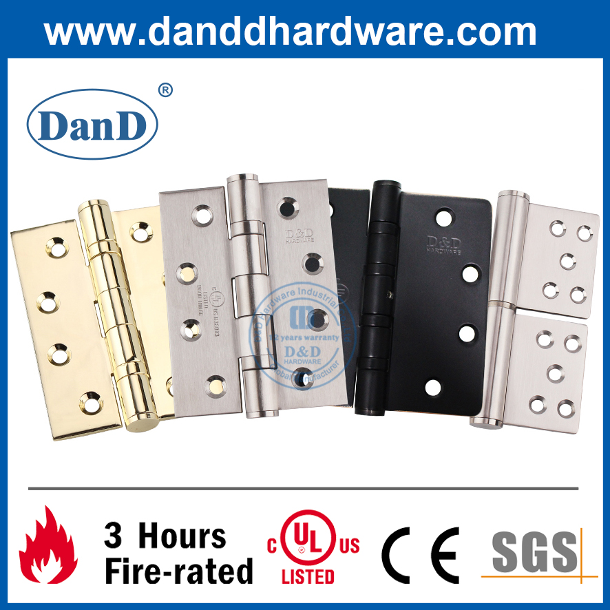 ANSI 4 polegadas SS316 Canto quadrado Hinge resistente a incêndio para portas internas DDSS001-Ansi-2-4.5x4x3.4