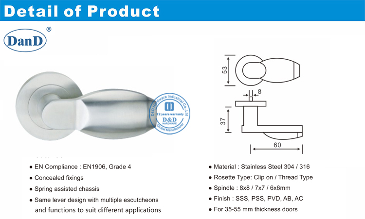 HARDWARE DE HARDWARE DA PORTA DA PORTA DE ESTILO DA ALAVAN&Ccedil;A
