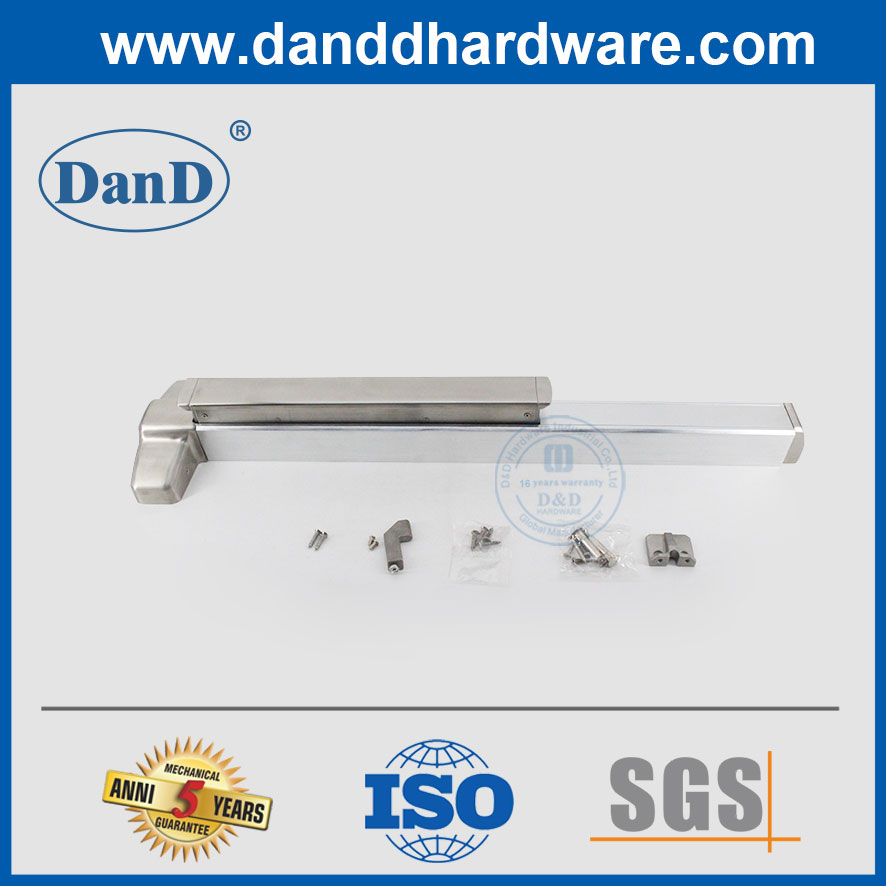 Mortise Lock Aço inoxidável e hardware de pânico por porta de alumínio para portas duplas-ddpd302