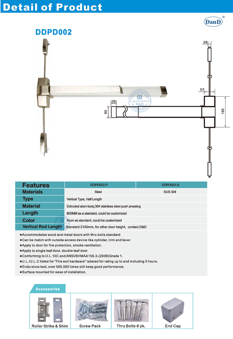 Barra vertical da barra de p&acirc;nico