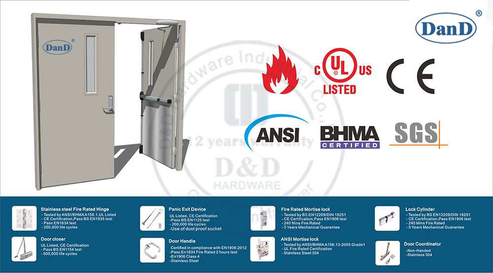 As portas de fogo precisam do hardware &agrave; prova de inc&ecirc;ndio? -D e D hardware