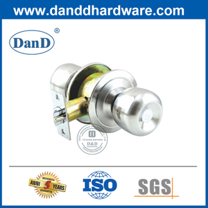 Botão de porta de aço inoxidável não-bloqueável de prata-DDLK003