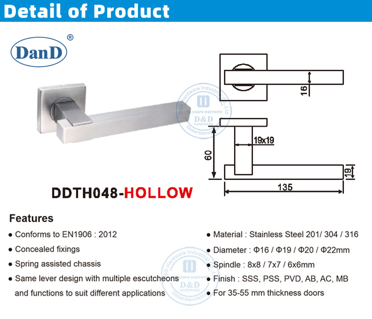 Al&ccedil;as quadradas para portas