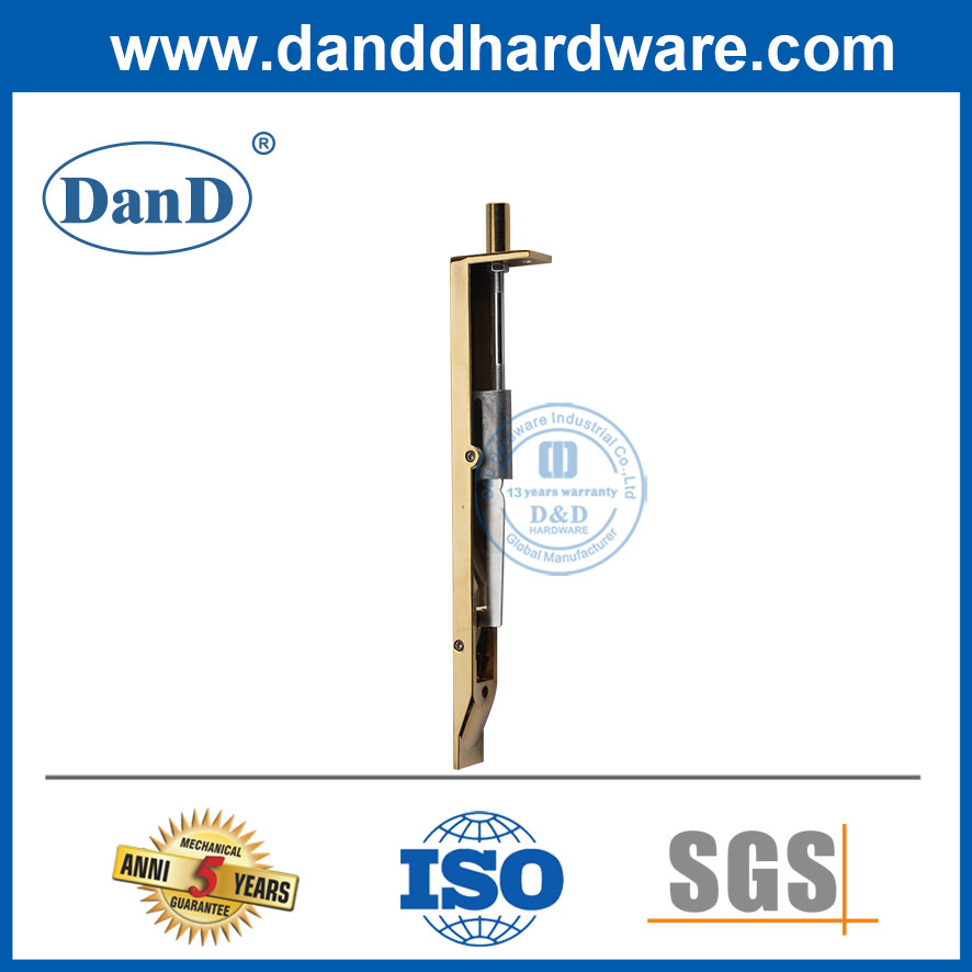 Brass polonês de 8 polegadas de aço inoxidável parafuso para porta interior DDDB001