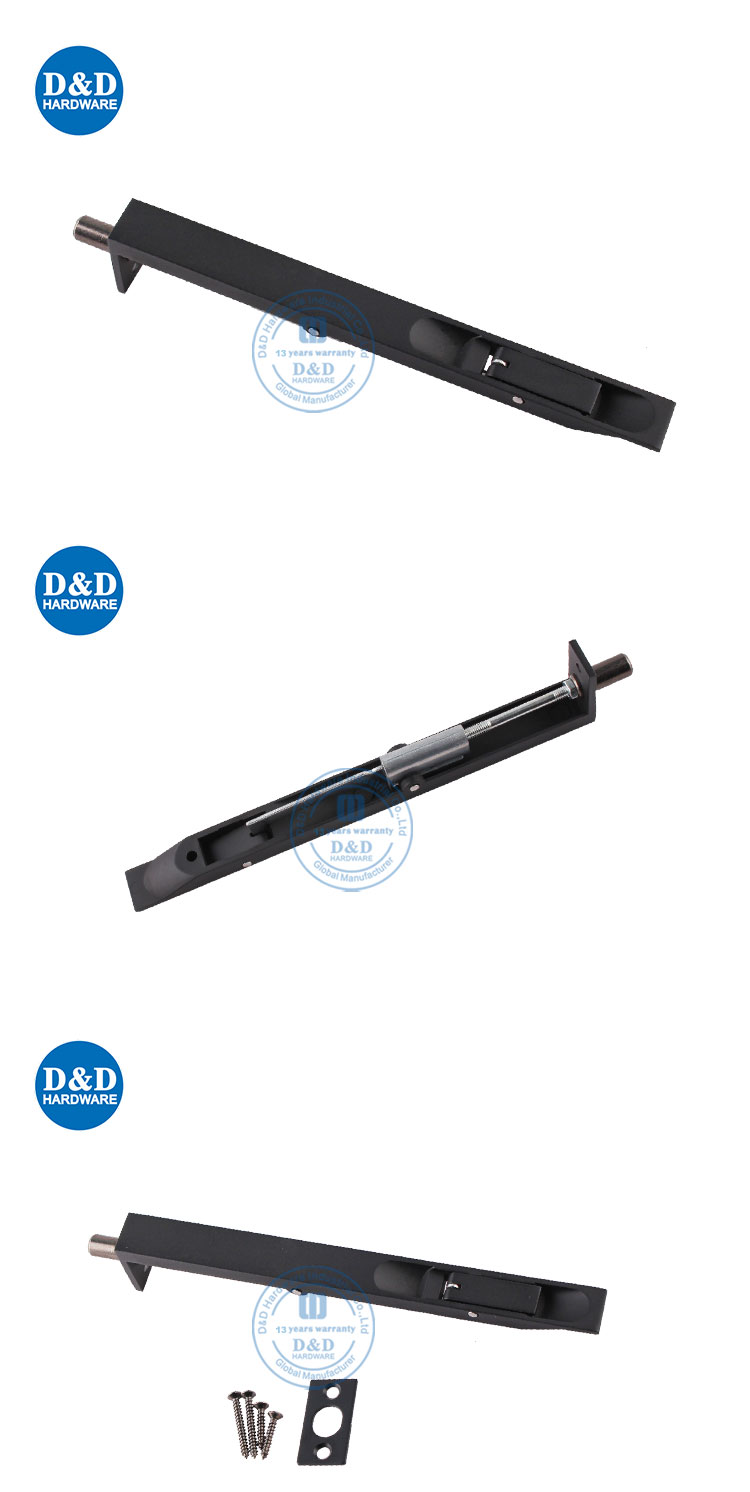 Black Flush Door Bolt-dddb001