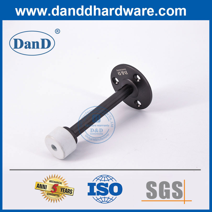 Parada de porta de metal preto de porta interior de aço inoxidável para Segurança-DDDS018