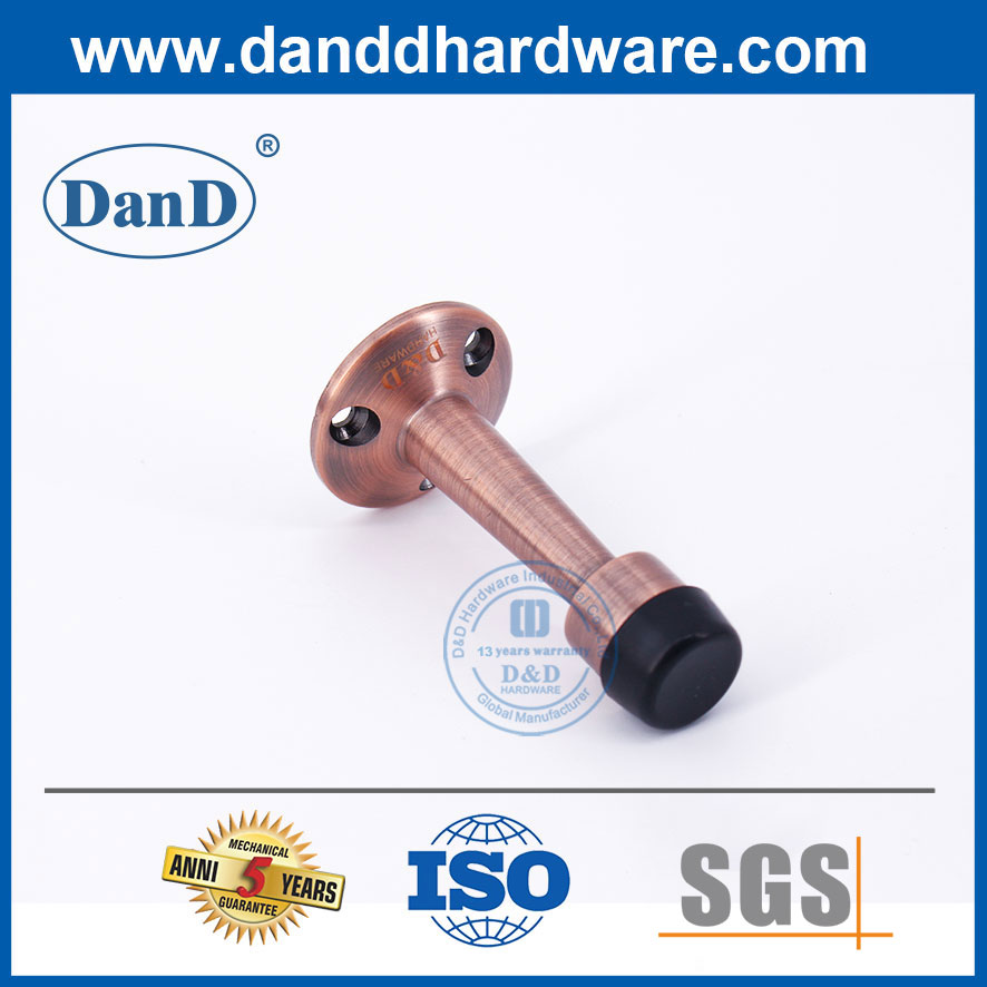 Hardware da porta do banheiro aço inoxidável Antigo Stopista de porta de cobre na parede-DDDS019
